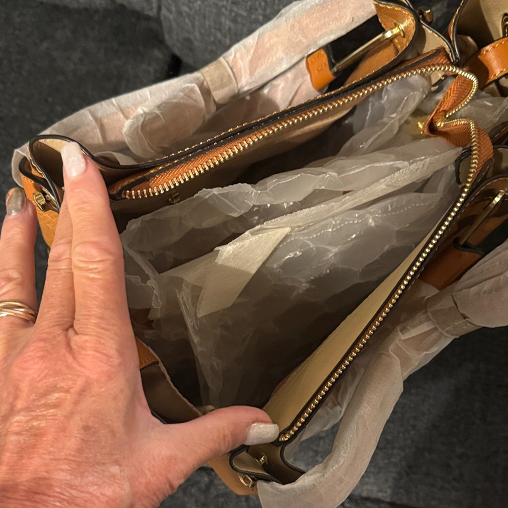 Brown Designer Tote Bag - Picture 2 of 9